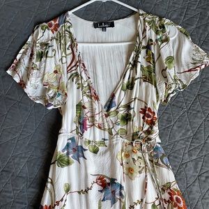 Floral wrap mini dress